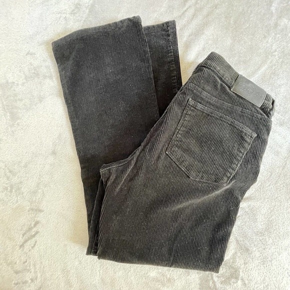 Ralph Lauren Jeans Co Womens Corduroy Pants 10 Black High Waist Boot Cut Classic - Picture 2 of 5